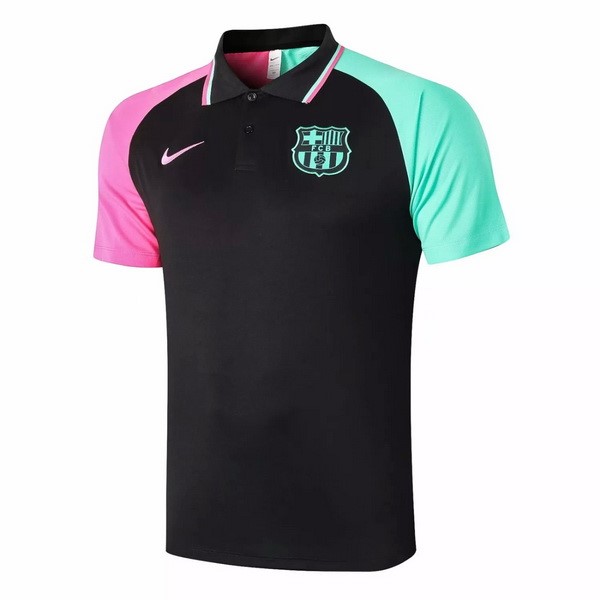 Polo Barcelona 2020/21 Negro Rosa Verde